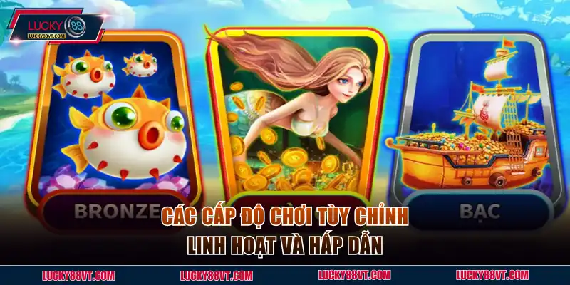 Các cấp độ chơi tùy chỉnh linh hoạt và hấp dẫn