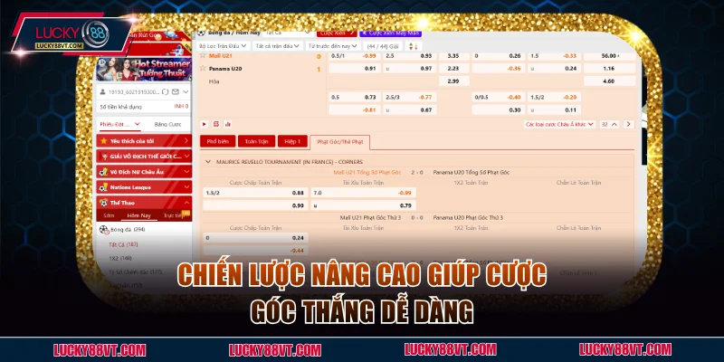 Chiến lược nâng cao giúp cược góc thắng dễ dàng